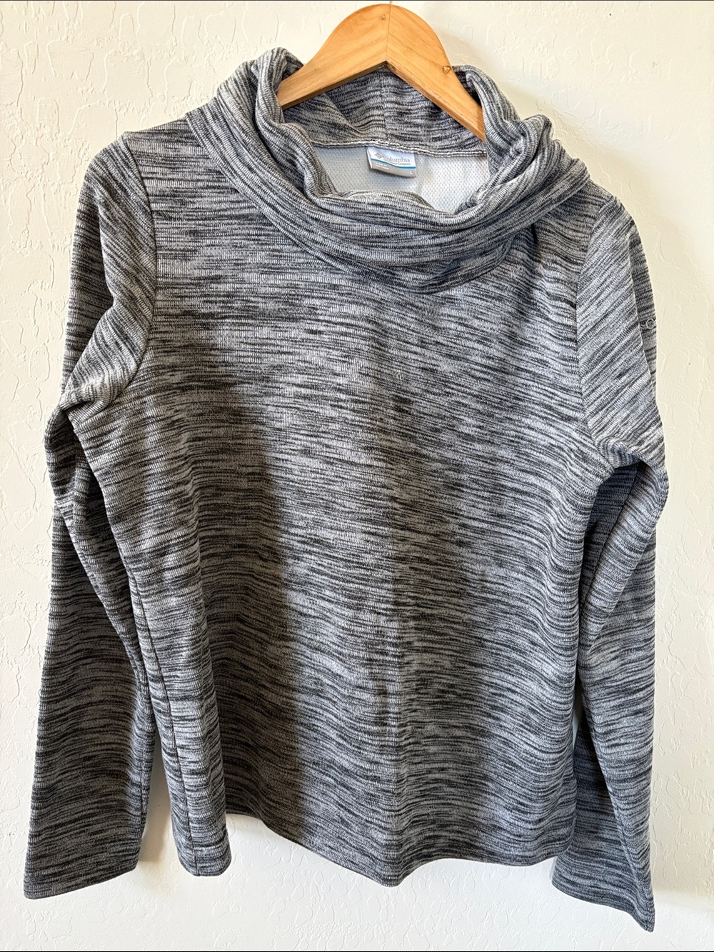 Columbia Cowl Neck Sweatshirt Light Gray sz Large